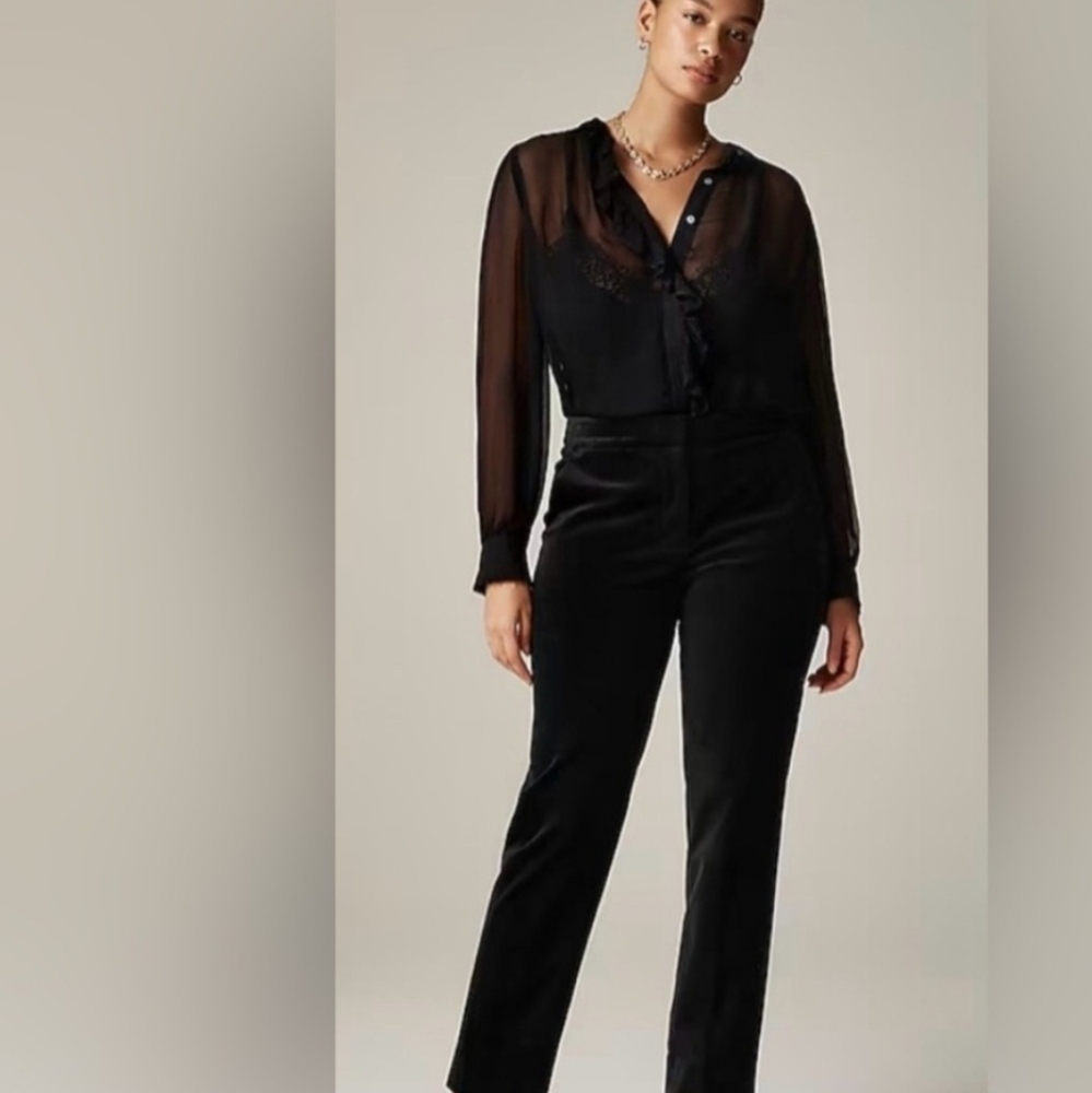 NEW J. Crew Velvet Kate Pants 14